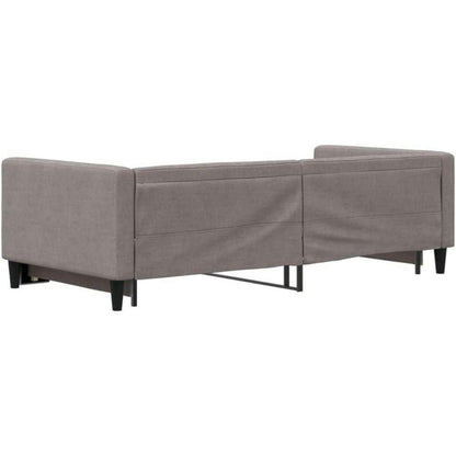 2-Sitzer Schlafsofa mit Bettkasten, 90x200 cm, Taupe