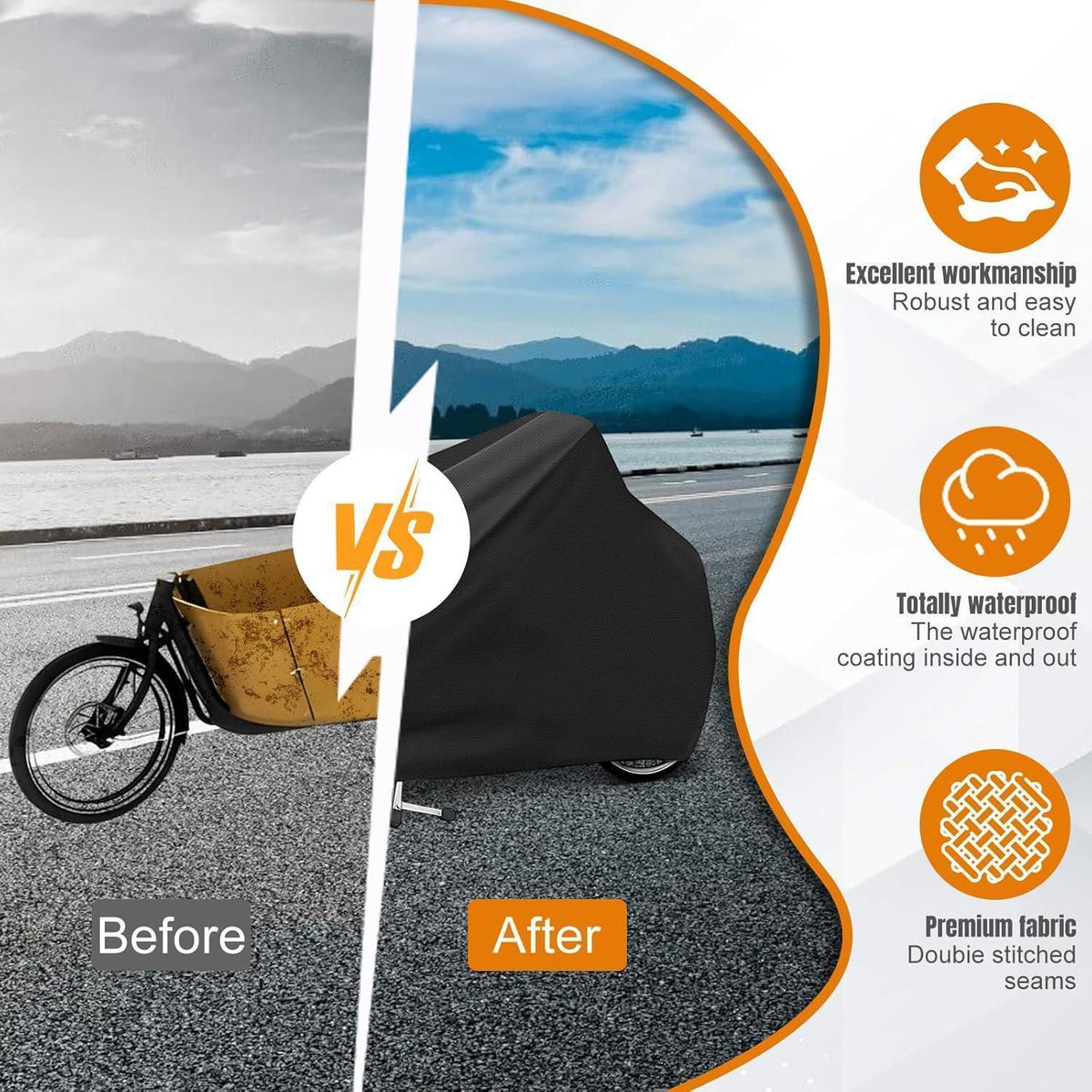 Lastenrad Abdeckung wasserdicht – Fahrradgarage für Cargobike