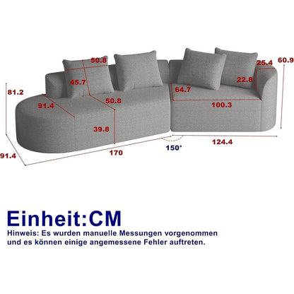 Schlafsofa mit Schlaffunktion, Grau – Komfort & Modernes Design