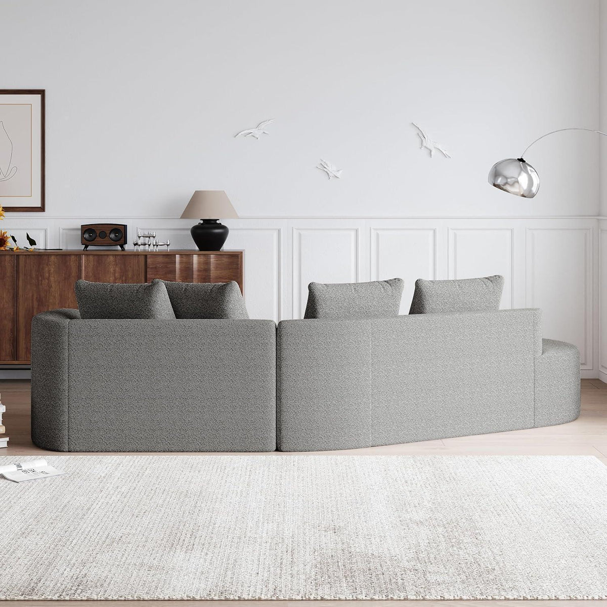 Schlafsofa mit Schlaffunktion, Grau – Komfort & Modernes Design