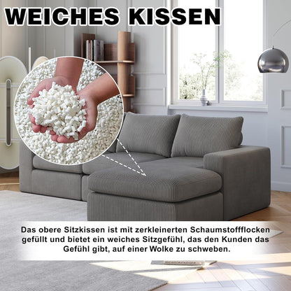 Ecksofa mit Schlaffunktion 250x160 cm – Dunkelgrau