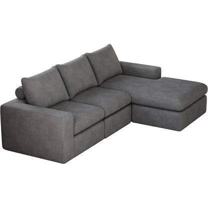 Ecksofa mit Schlaffunktion 250x160 cm – Dunkelgrau