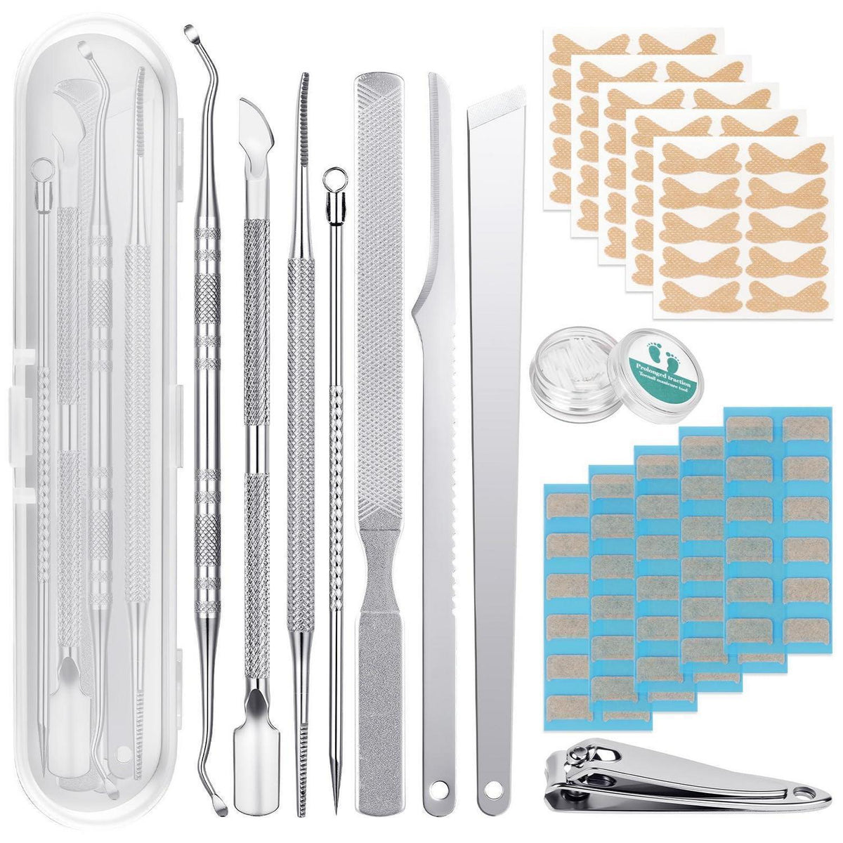 Eingewachsene Zehennägel Set – 110tlg. Pediküre Kit für Zuhause