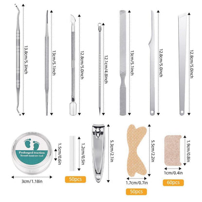 Eingewachsene Zehennägel Set – 110tlg. Pediküre Kit für Zuhause
