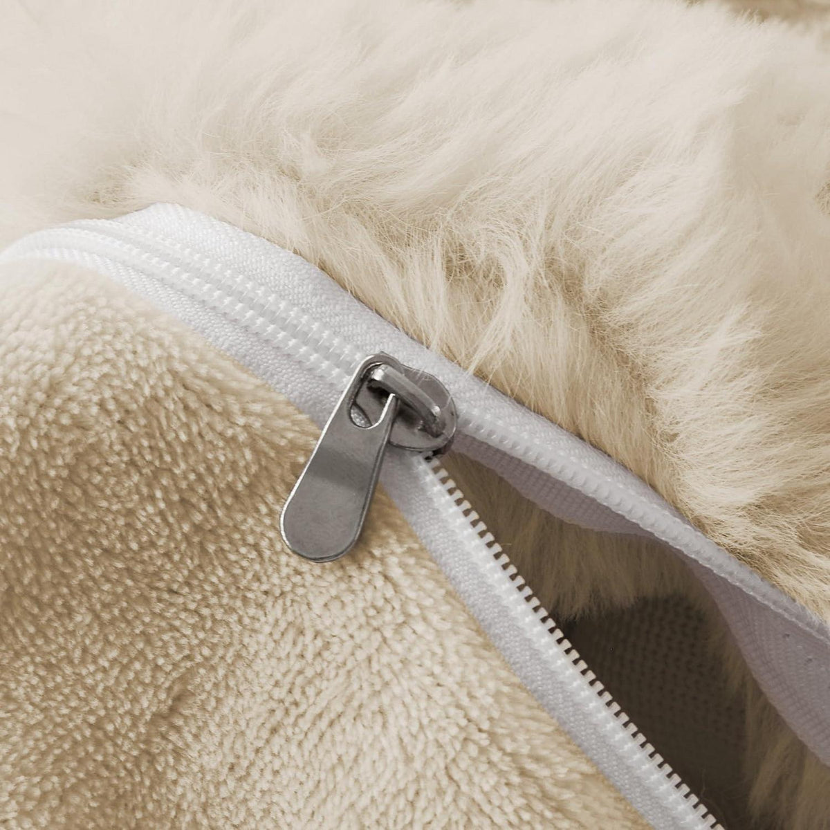 Plüsch Bettwäsche Set 135x200 - Warm & Flauschig Beige