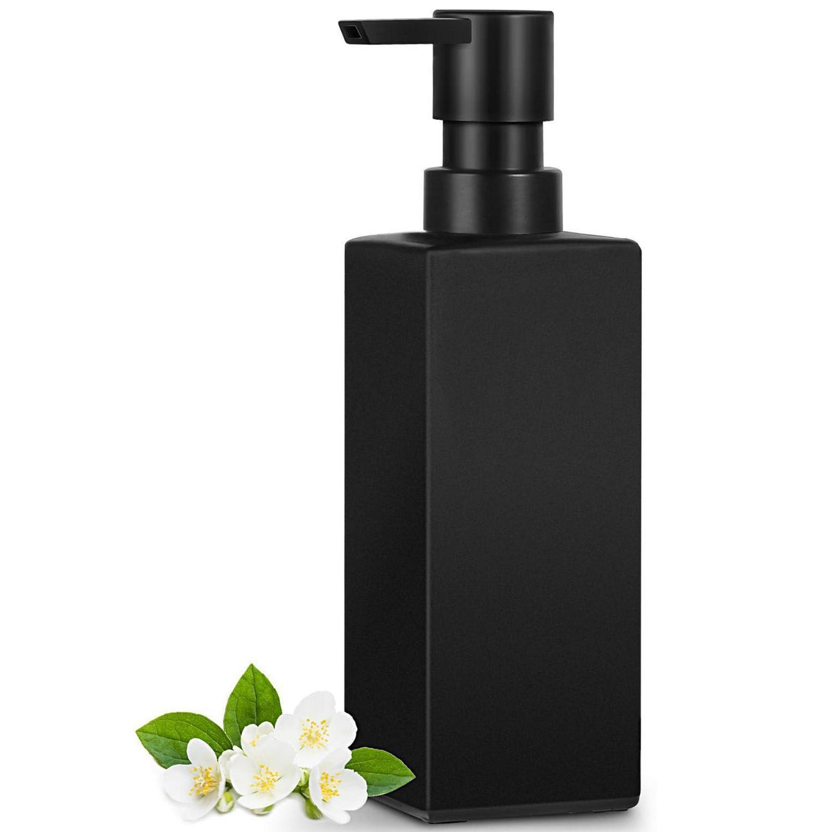 Schwarzer Seifenspender Glas 350ml - Matt & Modern