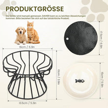 Erhöhte Katzennäpfe Keramik - 2er Set mit Silikonmatte