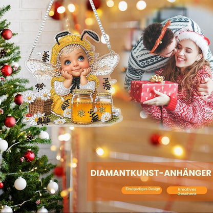 Diamond Painting Anhänger Bienenfee – Bastelset für Erwachsene & Kinder