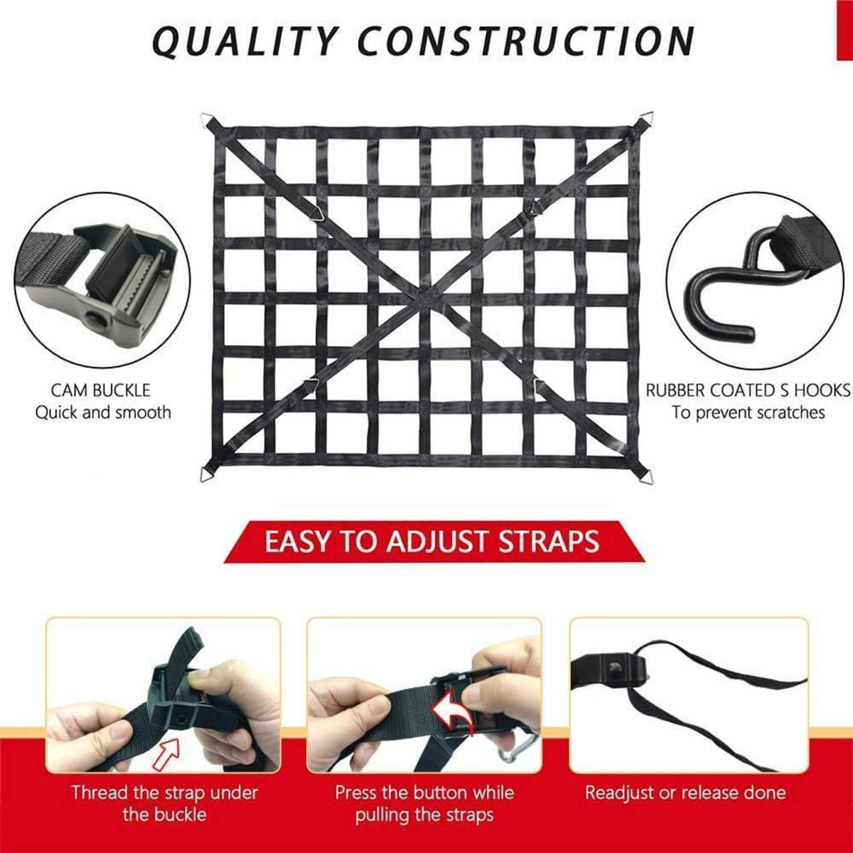 Gepäcknetz für LKW & Anhänger – Ladungssicherung 208x127cm
