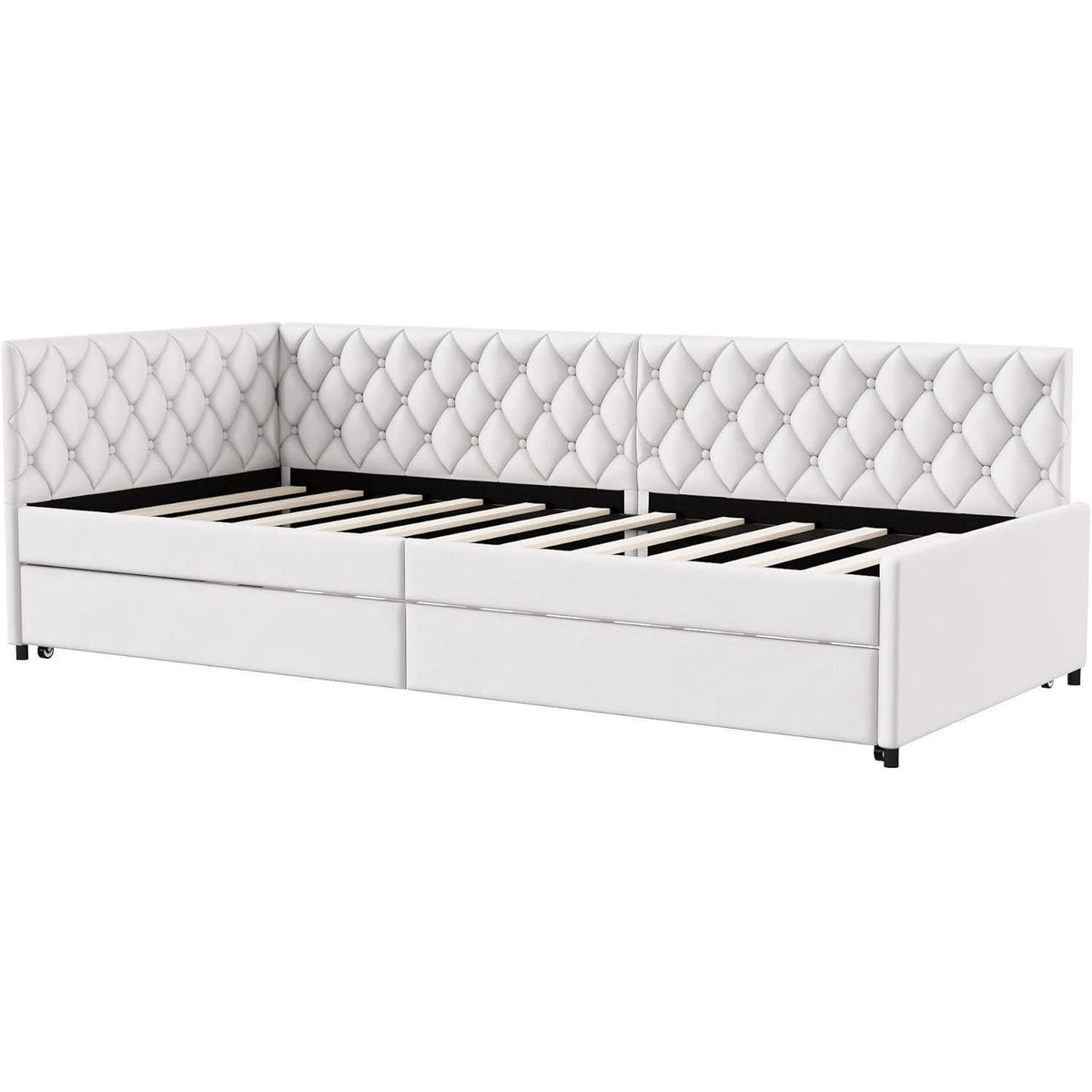Ausziehbett 180x200 cm mit Flanellbezug & Seitentaschen