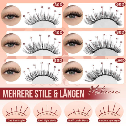 Wimpern-Extensions Set 580pcs – DIY Lash Kit für Anfänger