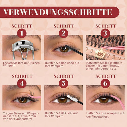 Wimpern-Extensions Set 580pcs – DIY Lash Kit für Anfänger
