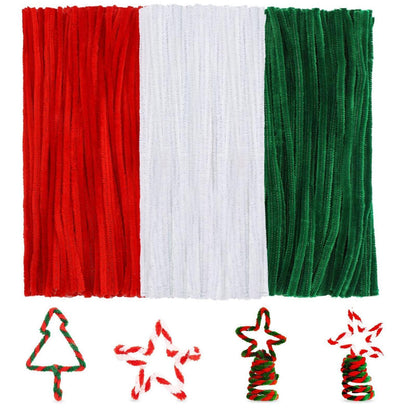 300 Pfeifenreiniger Basteln – Rot, Grün, Weiß – DIY Weihnachten