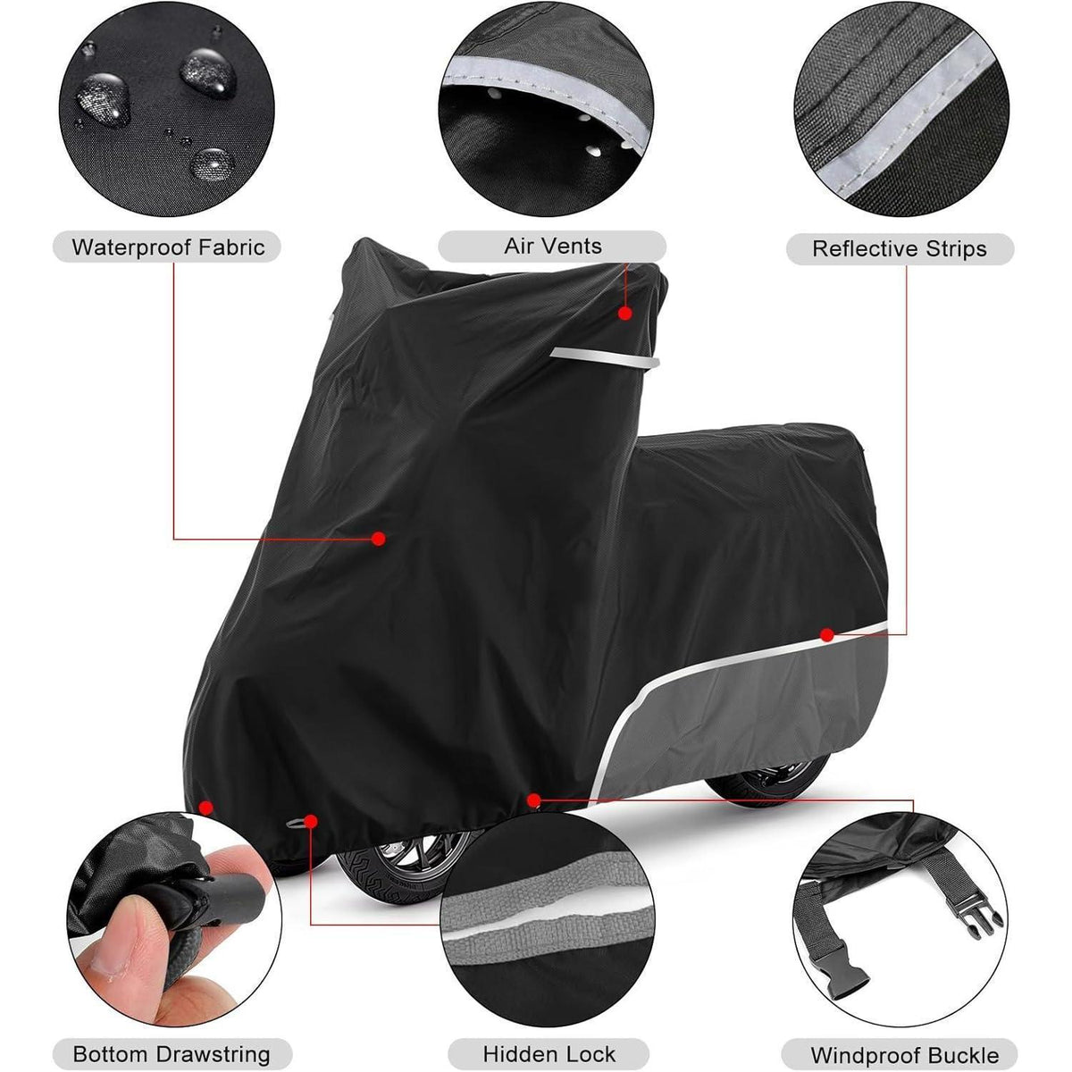 Motorradabdeckung wasserdicht & winterfest für Piaggio MP3 250-530