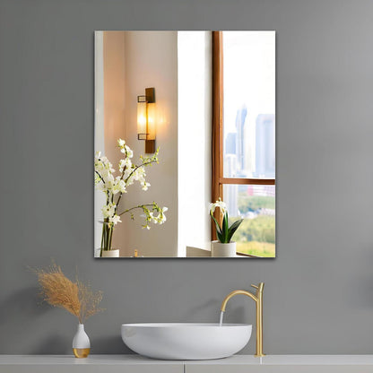 HD Klebespiegel 40x50cm – Rahmenloser Wandspiegel für Bad & Wohnzimmer