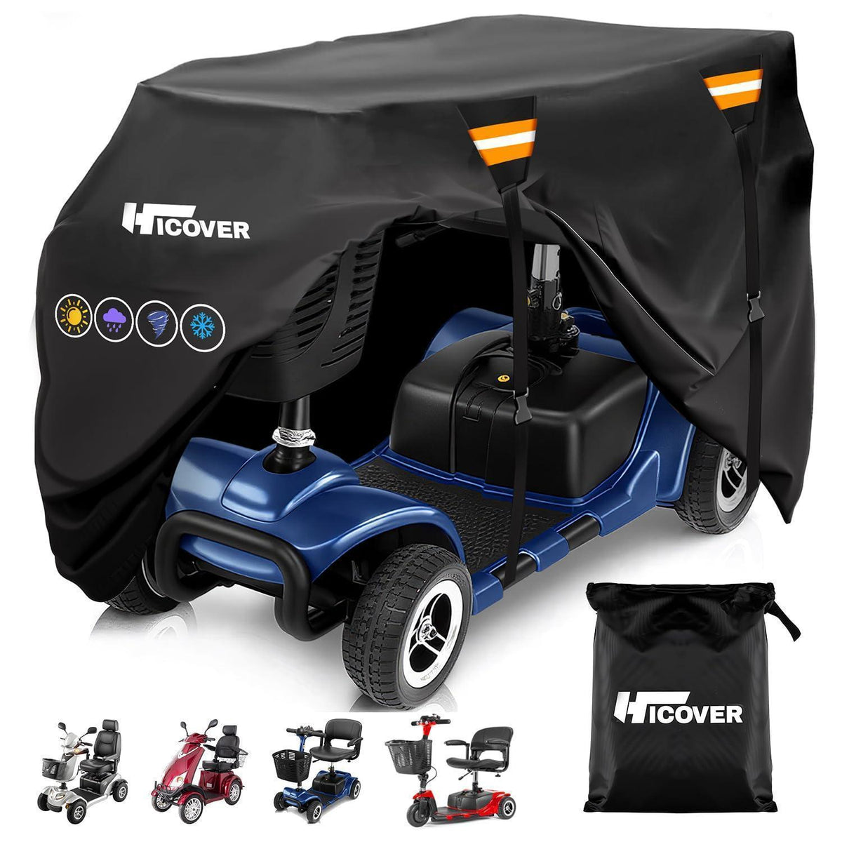 Elektromobil Abdeckhaube 600D Wasserdicht & UV-Beständig XXL