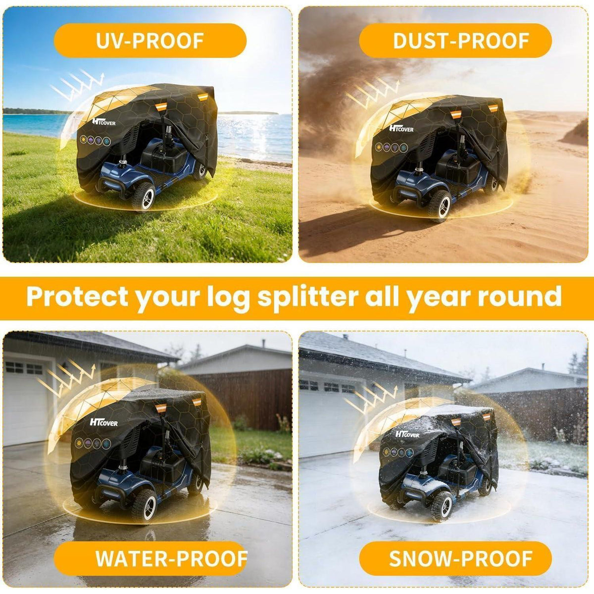 Elektromobil Abdeckhaube 600D Wasserdicht & UV-Beständig XXL