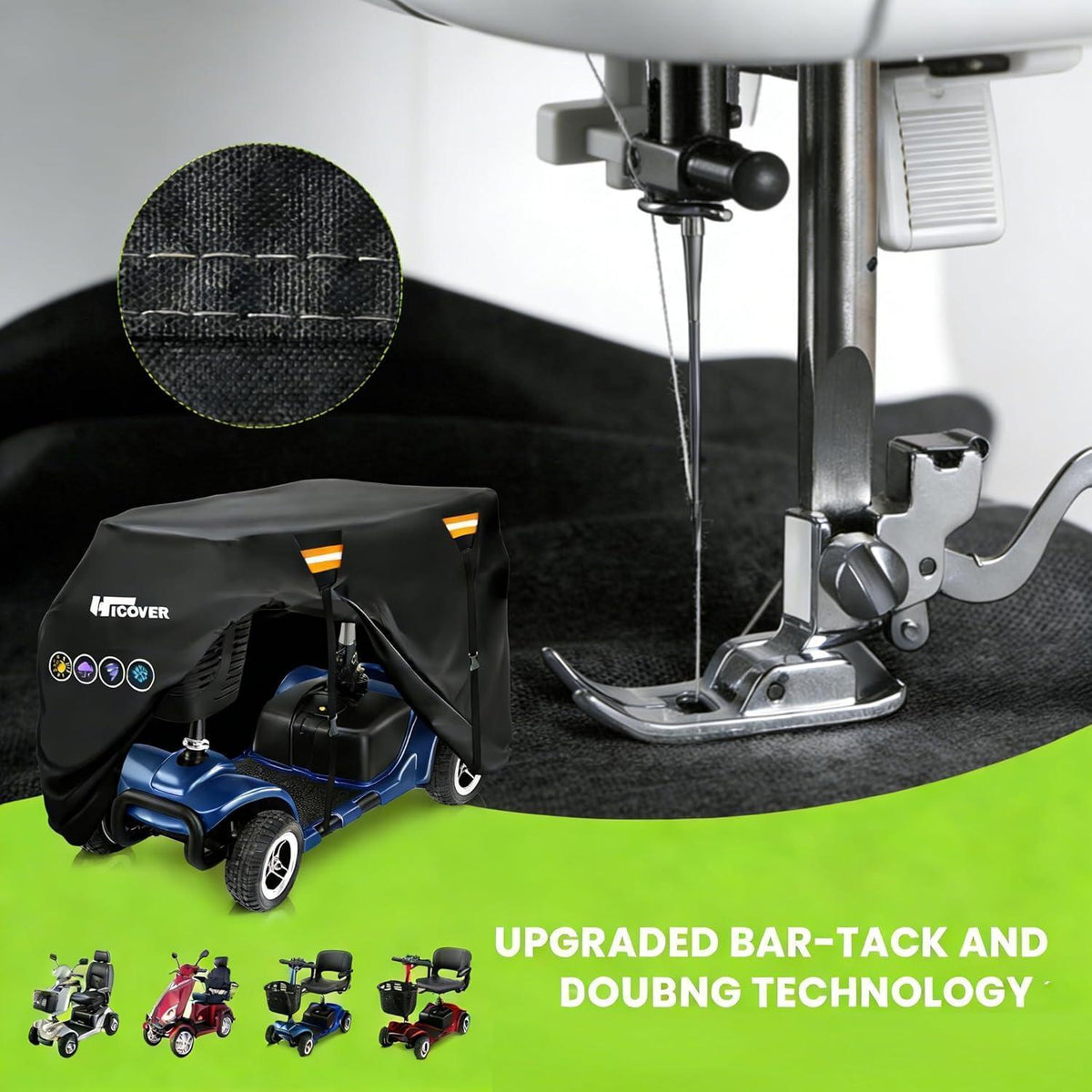 Elektromobil Abdeckhaube 600D Wasserdicht & UV-Beständig XXL