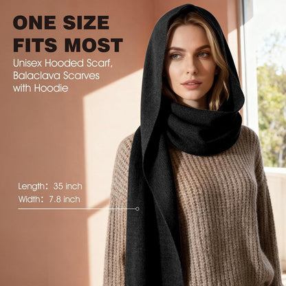 Winter Mützenschal Set 2in1 – Warm & Winddicht Schwarz