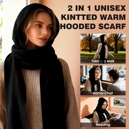 Winter Mützenschal Set 2in1 – Warm & Winddicht Schwarz