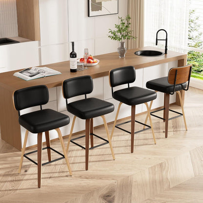 Drehbarer Barhocker 4er Set – Mid-Century Design & Komfort
