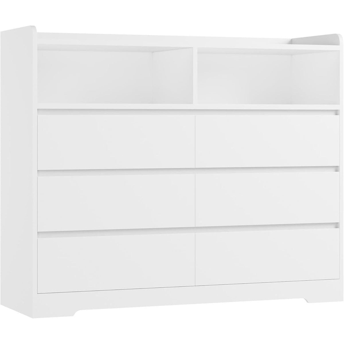 Kommode 6 Schubladen Weiß 120cm – Sideboard für Schlafzimmer