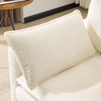 2-Sitzer Cord Sofa | Modernes Mini Sofa 176cm Beige