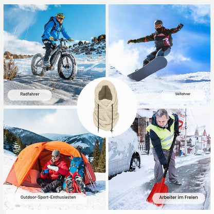 Sturmhaube Fleece Damen, Winddichte Gesichtshaube für Radfahren & Skifahren
