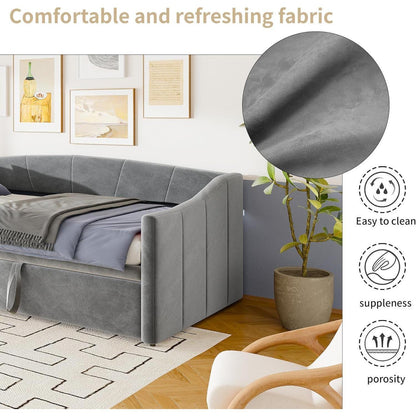 Schlafsofa 200cm – Ausziehbar, Schrankbett & Tagesbett Grau