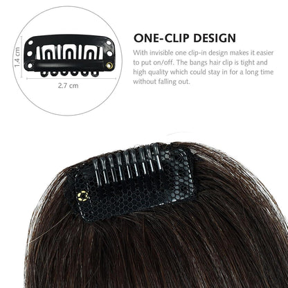 Echthaar Pony Clip-In – Natürliches Kastanienbraun