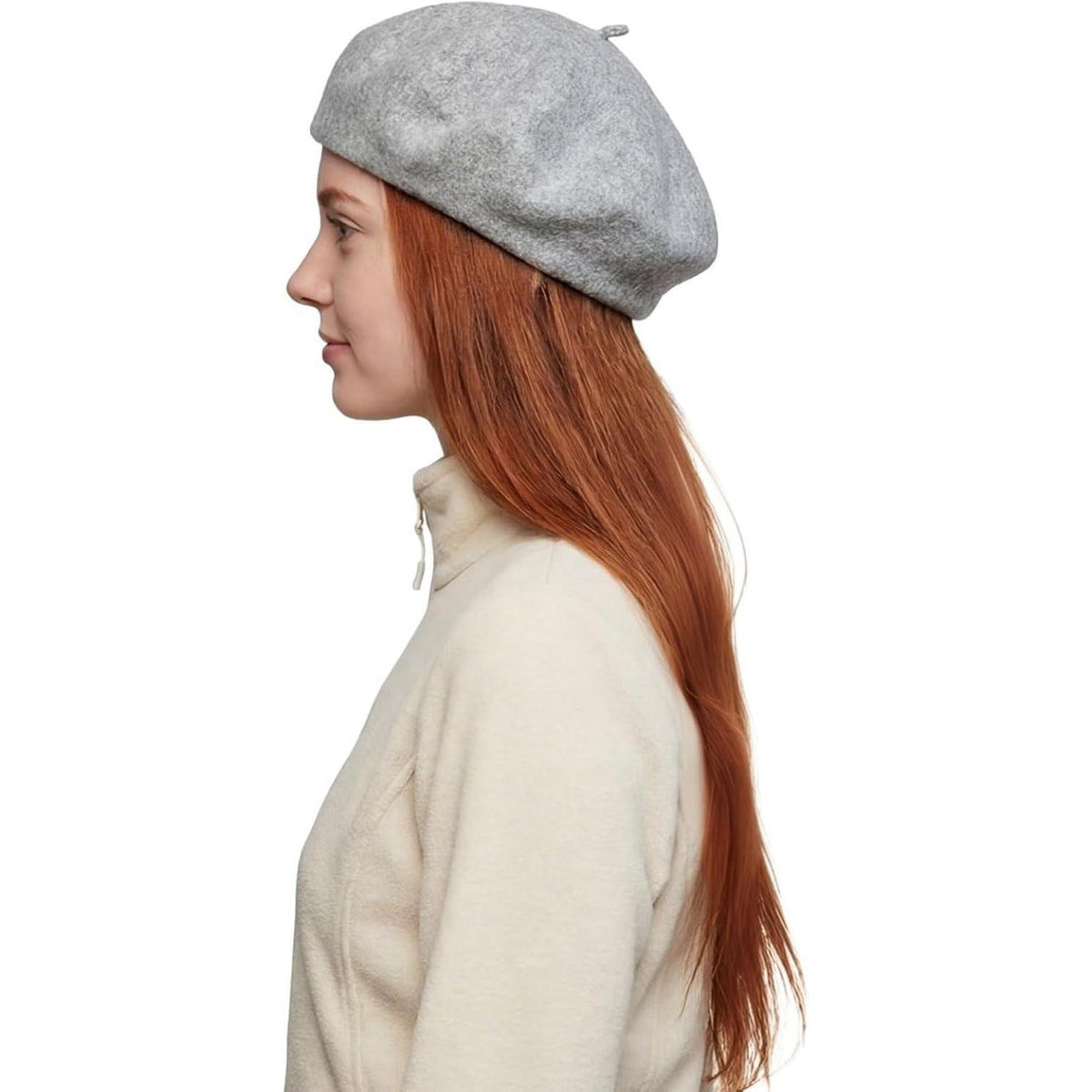 Baskenmütze Damen Wollmischung Grau – Klassisches Barett für Herbst & Winter