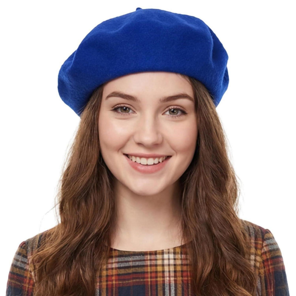 Baskenmütze Damen Wolle – Klassisch Blau, Einheitsgröße