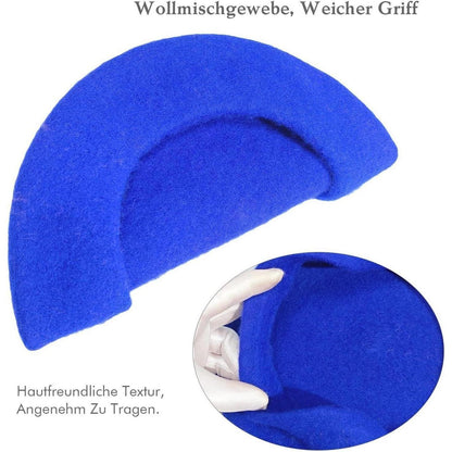 Baskenmütze Damen Wolle – Klassisch Blau, Einheitsgröße