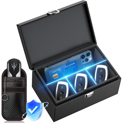 Faraday Box für Autoschlüssel – Signalblocker & Bonus Tasche