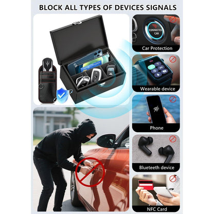 Faraday Box für Autoschlüssel – Signalblocker & Bonus Tasche
