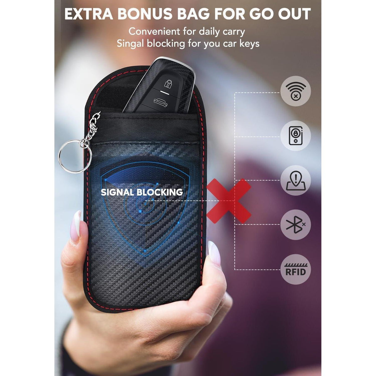 Faraday Box für Autoschlüssel – Signalblocker & Bonus Tasche