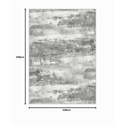 Moderner Waschbarer Teppich Grau 160x230 cm – Rechteckig & Rutschfest