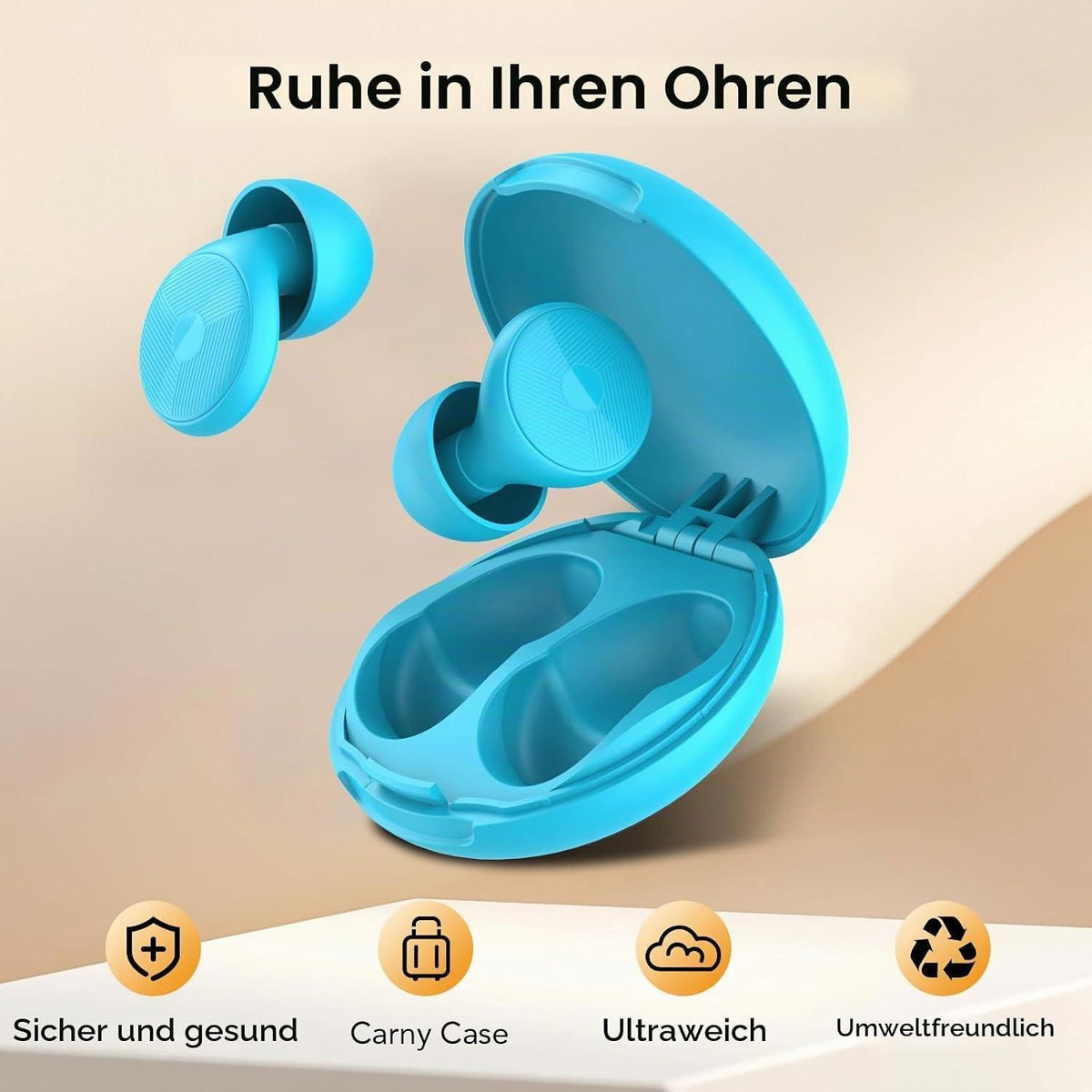 Schlaf-Ohrstöpsel 45dB – Wiederverwendbar & Geräuschreduzierend