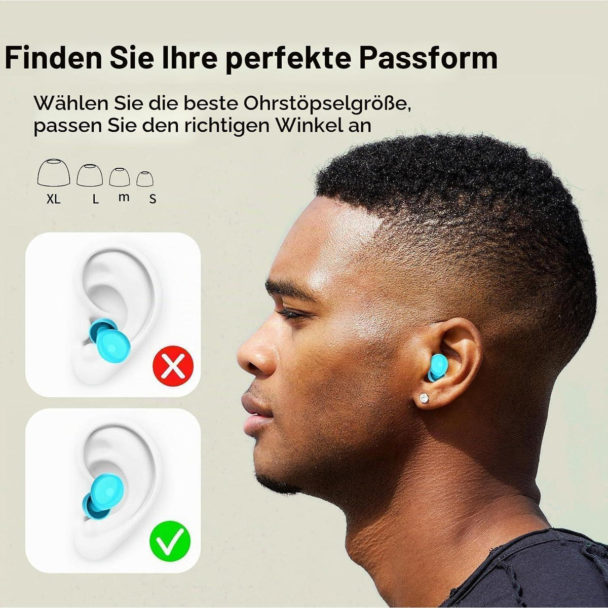 Schlaf-Ohrstöpsel 45dB – Wiederverwendbar & Geräuschreduzierend