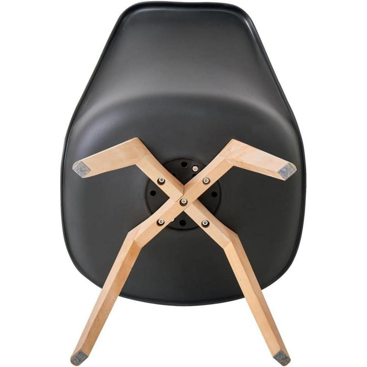 Runder Esstisch 120cm + 6 Stühle Dunkelbraun/Schwarz