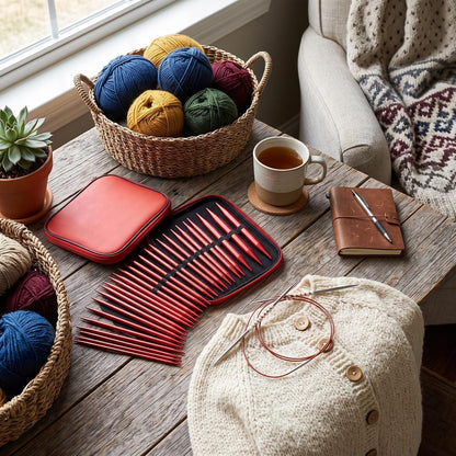 Austauschbares Stricknadel-Set | 26-teilig mit Tasche
