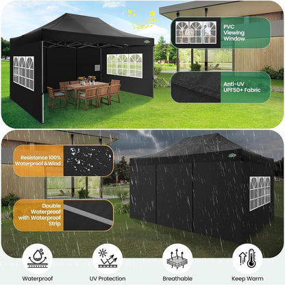 Faltpavillon 3x4,5m | Wasserdicht, Stabil & Mit Seitenteilen