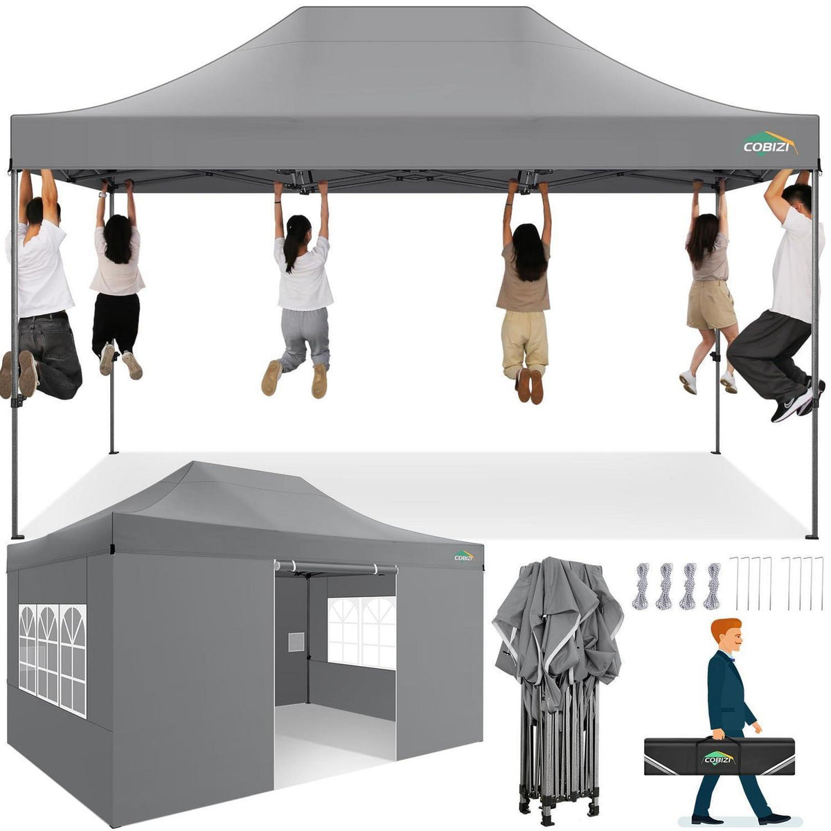 Faltpavillon 3x4,5m – Wasserdicht, Stabil & Mit Seitenteilen