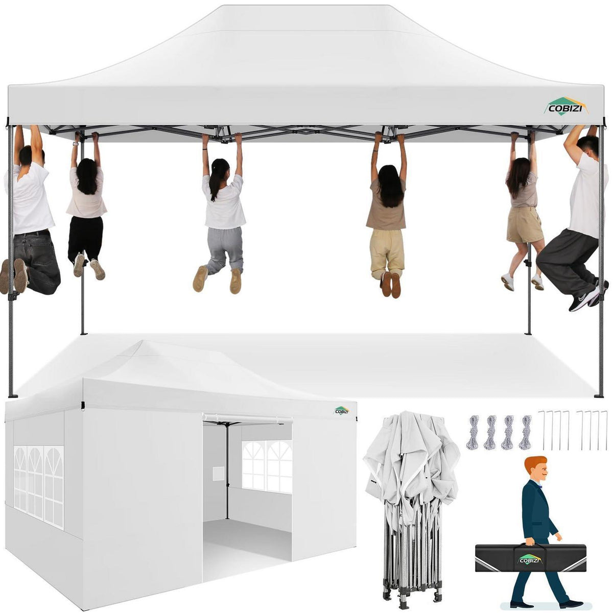 Pavillon 3x4,5m – Wasserdicht, Stabil & Mit Seitenteilen