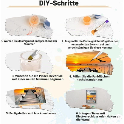Malen nach Zahlen Landschaft mit Rahmen – DIY Ölgemälde Set
