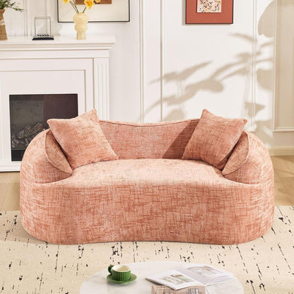 Rosa 2-Sitzer Sofa mit Kissen – Bequem & Werkzeugfrei