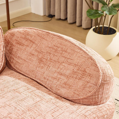 Rosa 2-Sitzer Sofa mit Kissen – Bequem & Werkzeugfrei