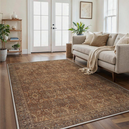 Vintage Teppich Wohnzimmer 160x230 cm Rotbraun