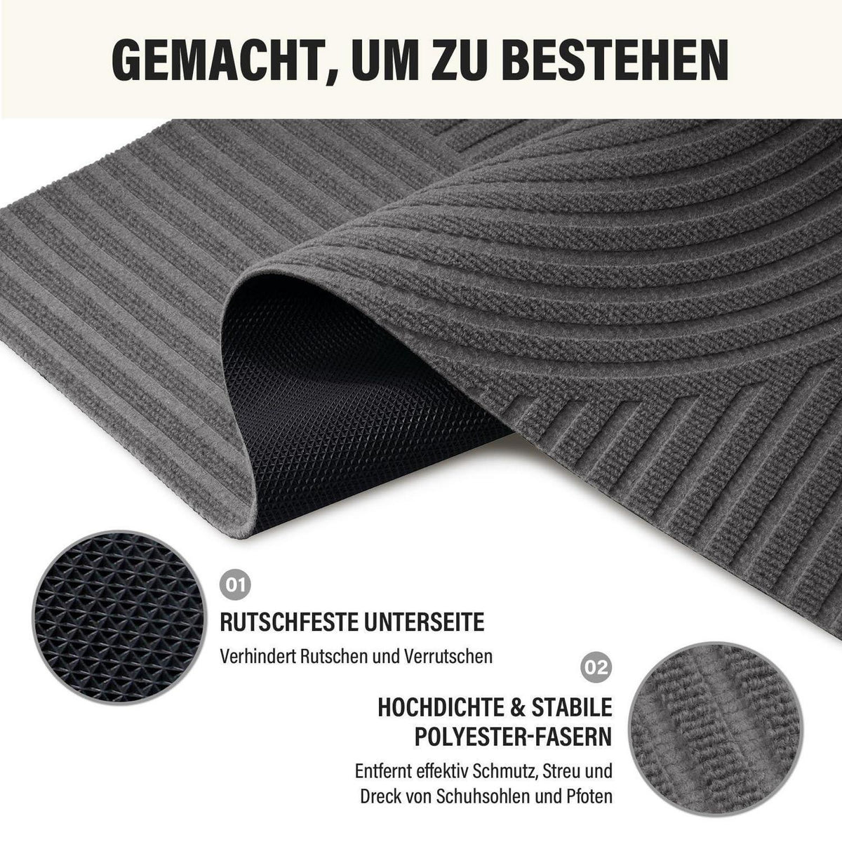 Schmutzfangmatte 90x150cm – Allwetter Fußmatte für Innen & Außen