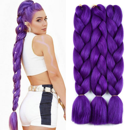 Lila Kunsthaar zum Einflechten – 24 Zoll Jumbo Braids